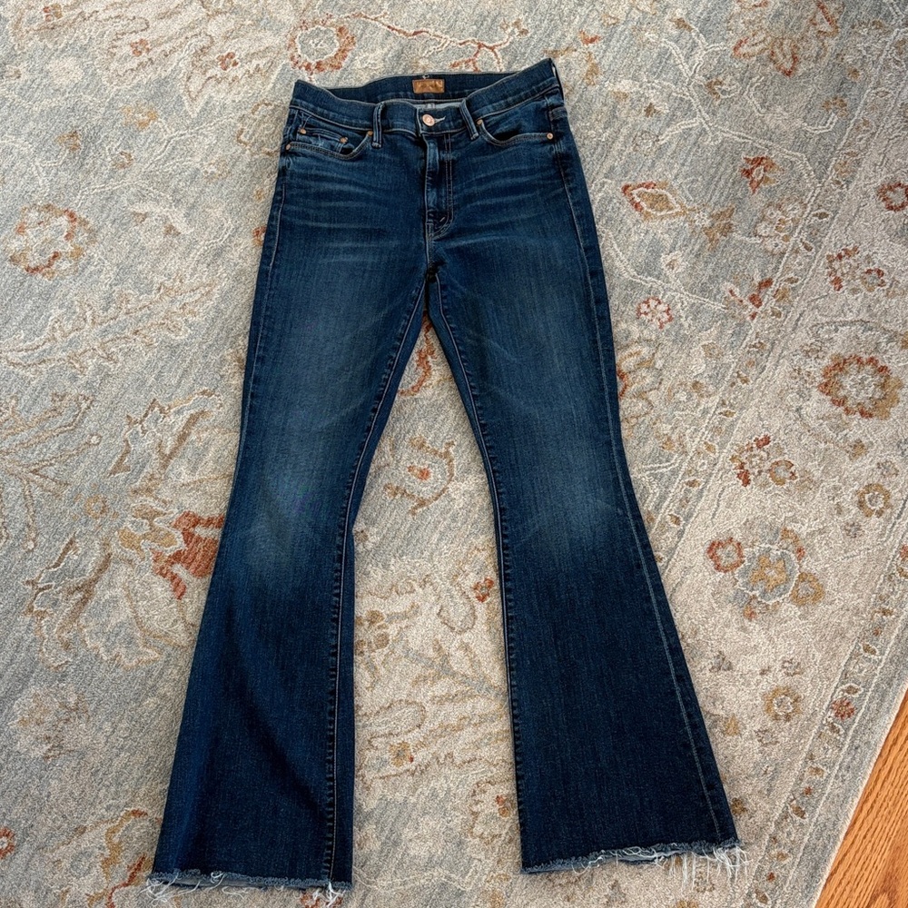 MOTHER Dark Blue Flare Jeans